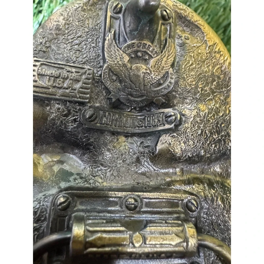 Vintage 1980's Brass Golf Belt Buckle The Great American Buckle Company USA Made